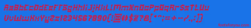 DrakoHeartItalic Font – Red Fonts on Blue Background