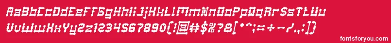 フォントDrakoHeartItalic – 赤い背景に白い文字