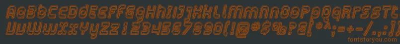 PlasmaticaOpenItalic Font – Brown Fonts on Black Background