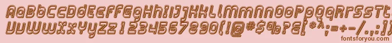 PlasmaticaOpenItalic Font – Brown Fonts on Pink Background