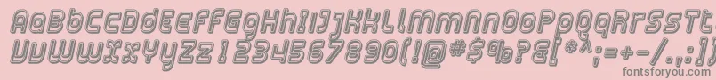 PlasmaticaOpenItalic Font – Gray Fonts on Pink Background