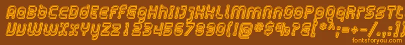 PlasmaticaOpenItalic Font – Orange Fonts on Brown Background