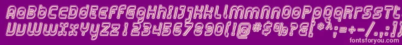 PlasmaticaOpenItalic Font – Pink Fonts on Purple Background