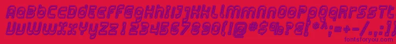 PlasmaticaOpenItalic Font – Purple Fonts on Red Background