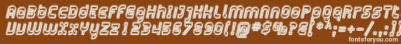 PlasmaticaOpenItalic Font – White Fonts on Brown Background