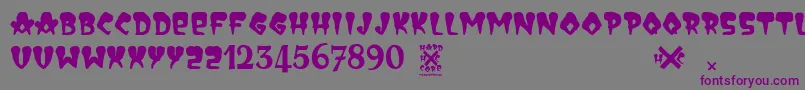 HardCore Font – Purple Fonts on Gray Background