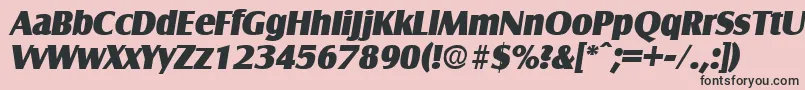 SalzburgExtraboldita Font – Black Fonts on Pink Background