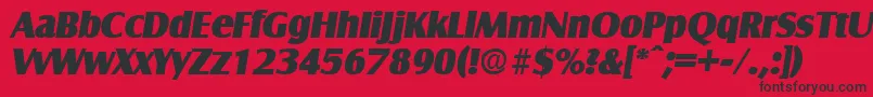 Шрифт SalzburgExtraboldita – чёрные шрифты на красном фоне