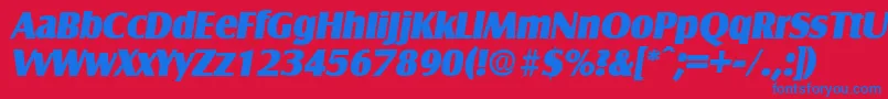 SalzburgExtraboldita Font – Blue Fonts on Red Background