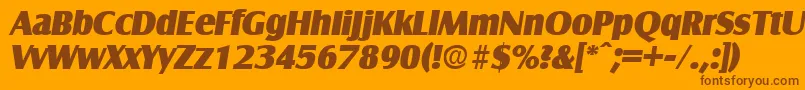 SalzburgExtraboldita Font – Brown Fonts on Orange Background