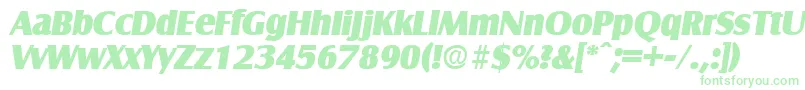 SalzburgExtraboldita Font – Green Fonts on White Background