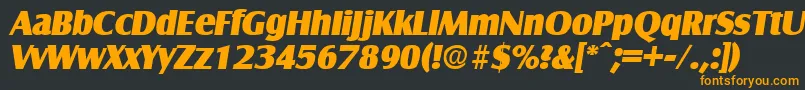 SalzburgExtraboldita Font – Orange Fonts on Black Background