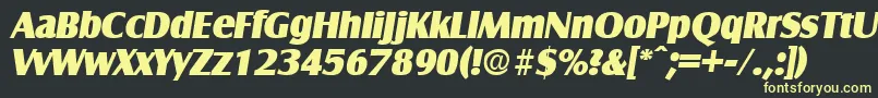 SalzburgExtraboldita Font – Yellow Fonts on Black Background