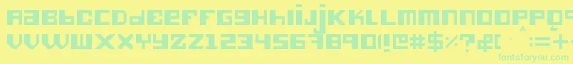 Hieronimus Font – Green Fonts on Yellow Background
