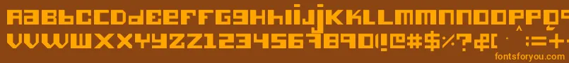 Hieronimus Font – Orange Fonts on Brown Background