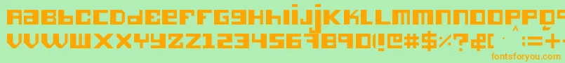 Hieronimus Font – Orange Fonts on Green Background