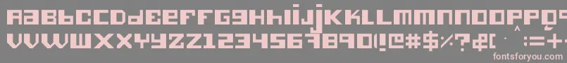 フォントHieronimus – 灰色の背景にピンクのフォント