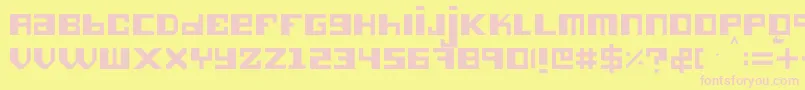 Hieronimus Font – Pink Fonts on Yellow Background