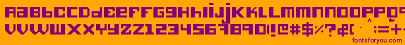 Hieronimus Font – Purple Fonts on Orange Background
