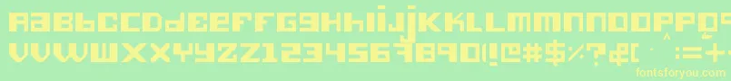 Hieronimus Font – Yellow Fonts on Green Background