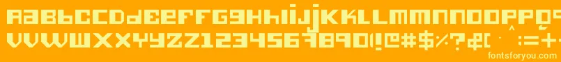 Saiba mais sobre a fonte Hieronimus Fonte Hieronimus – fontes amarelas em um fundo laranja