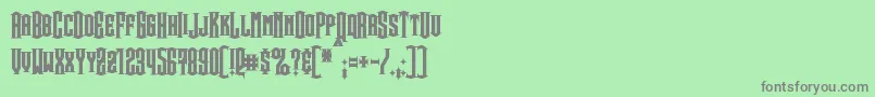 Fonte SteamwreckBold – fontes cinzas em um fundo verde