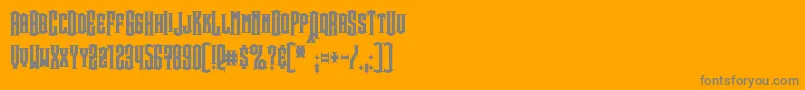 SteamwreckBold-Schriftart – Graue Schriften auf orangefarbenem Hintergrund