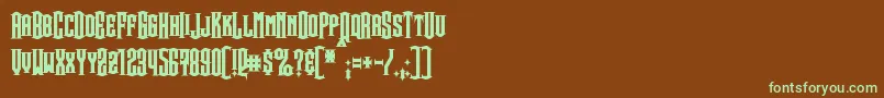 SteamwreckBold Font – Green Fonts on Brown Background