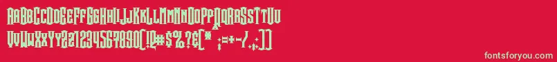 SteamwreckBold Font – Green Fonts on Red Background