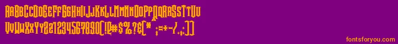 Шрифт SteamwreckBold – оранжевые шрифты на фиолетовом фоне