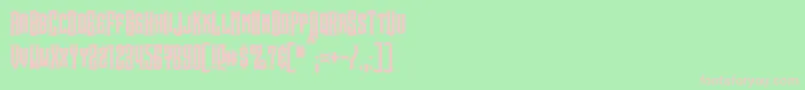 SteamwreckBold Font – Pink Fonts on Green Background