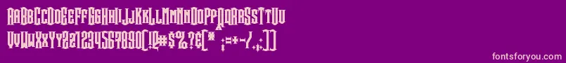 Fonte SteamwreckBold – fontes rosa em um fundo violeta