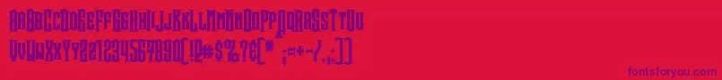 SteamwreckBold Font – Purple Fonts on Red Background