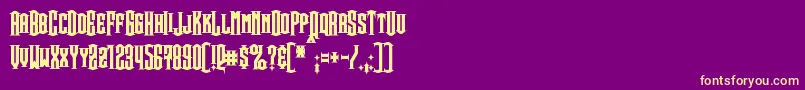 SteamwreckBold-fontti – keltaiset fontit violetilla taustalla