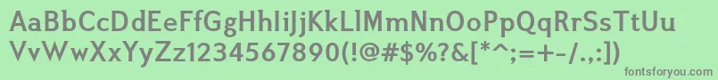 Ikariusadfno2stdBold Font – Gray Fonts on Green Background