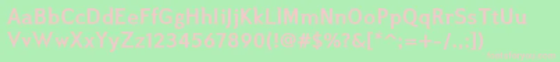 Ikariusadfno2stdBold Font – Pink Fonts on Green Background