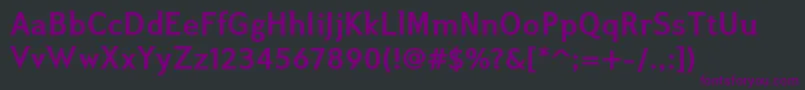 Ikariusadfno2stdBold Font – Purple Fonts on Black Background