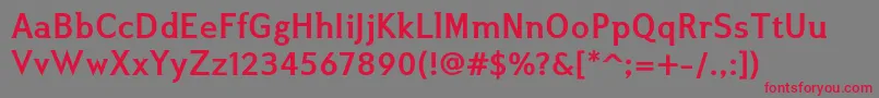 Ikariusadfno2stdBold Font – Red Fonts on Gray Background