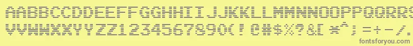 フォントHighscorehero – 黄色の背景に灰色の文字