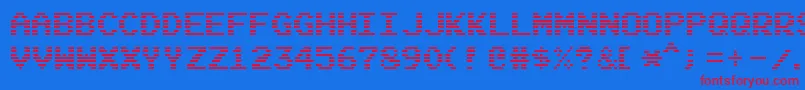 Highscorehero-fontti – punaiset fontit sinisellä taustalla