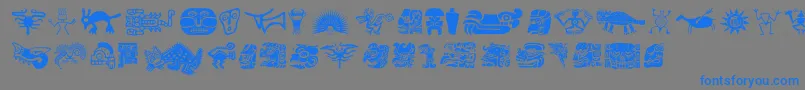 Cibola Font – Blue Fonts on Gray Background