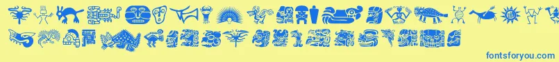 Cibola Font – Blue Fonts on Yellow Background