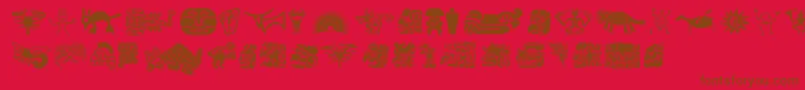 Cibola Font – Brown Fonts on Red Background