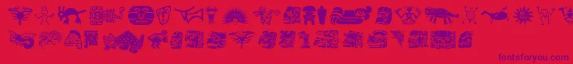 Cibola Font – Purple Fonts on Red Background