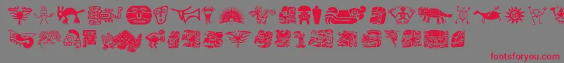 フォントCibola – 赤い文字の灰色の背景