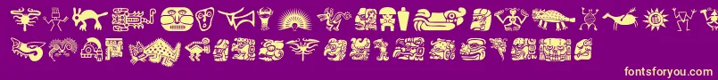 Cibola Font – Yellow Fonts on Purple Background