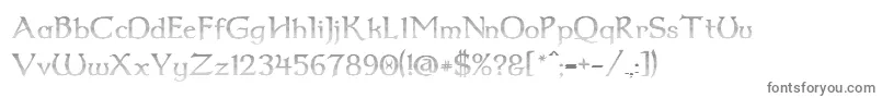 Dum2cup-fontti – harmaat kirjasimet valkoisella taustalla