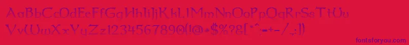 Dum2cup Font – Purple Fonts on Red Background