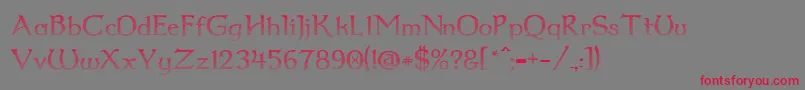 Dum2cup-Schriftart – Rote Schriften auf grauem Hintergrund