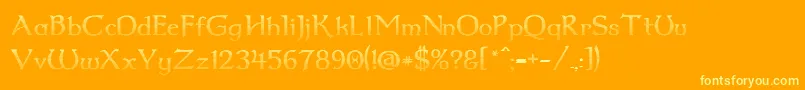 Dum2cup Font – Yellow Fonts on Orange Background